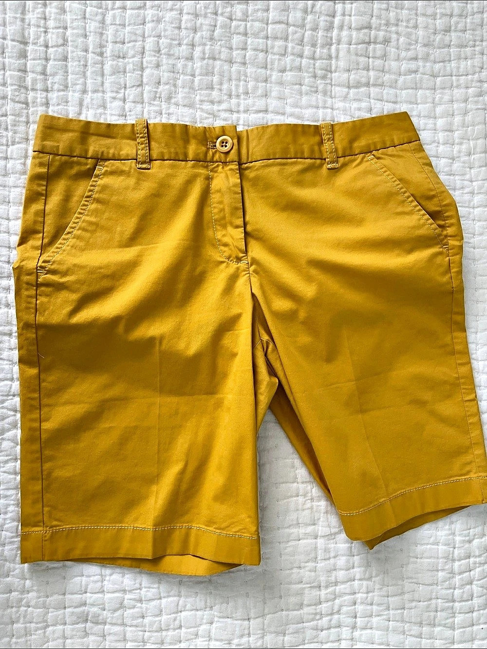 J Creww Bermuda Cotton Flat Front Shorts Waist 30